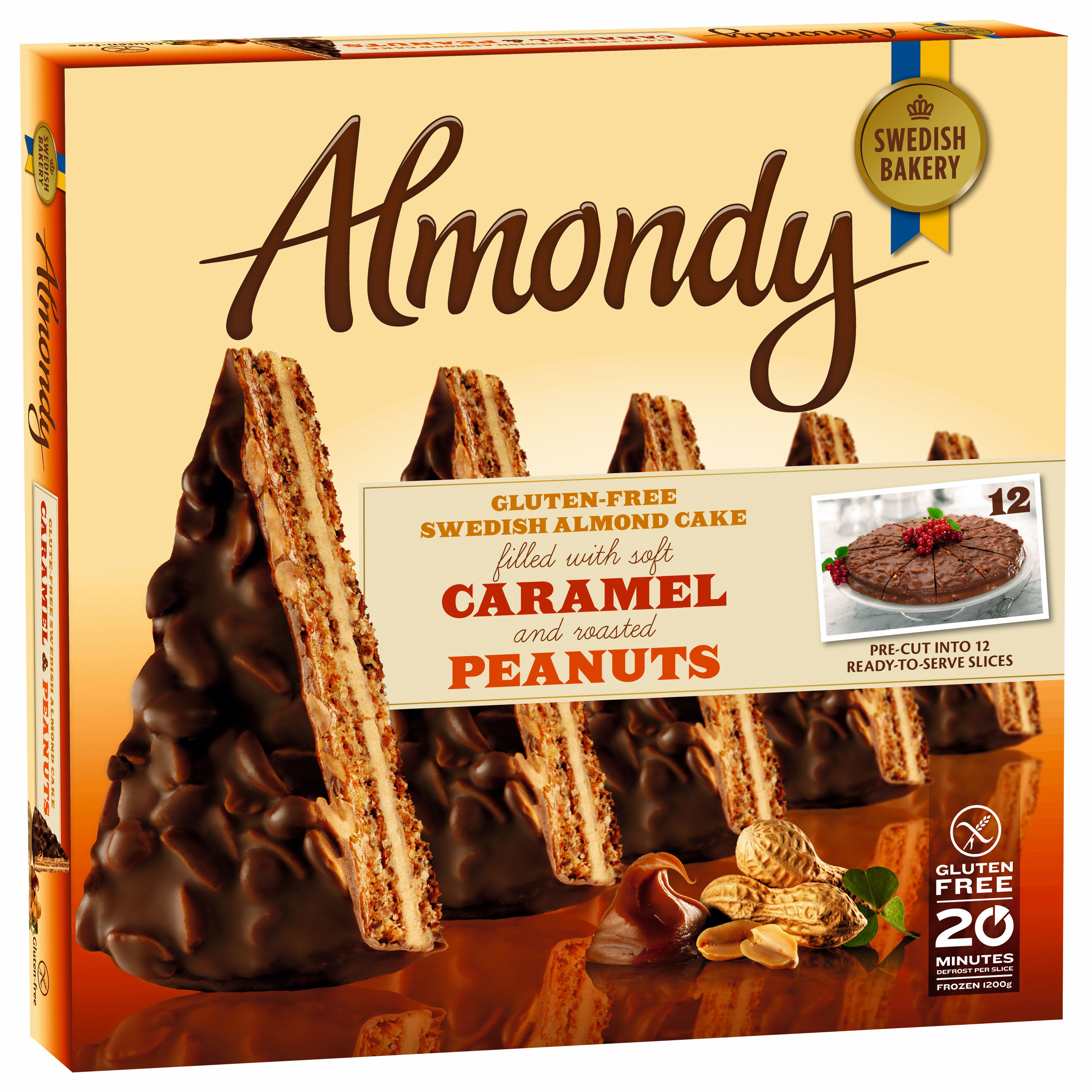         Almond Cake Whit Caramel & Peanuts